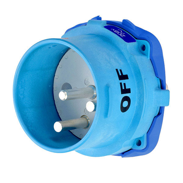 33-98162 - DS100 INLET POLY BLUE SIZE 5 TYPE 4X 2P+G 100A 208 VAC 60 Hz NO AUX